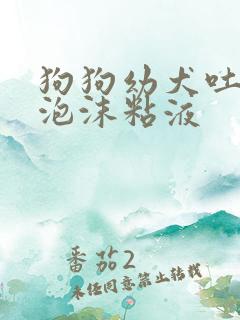 狗狗幼犬吐白色泡沫粘液