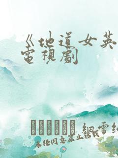 《地道女英雄》电视剧