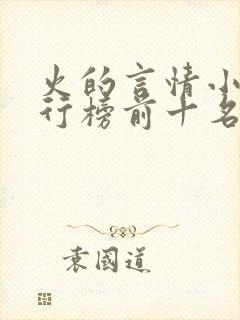 火的言情小说排行榜前十名