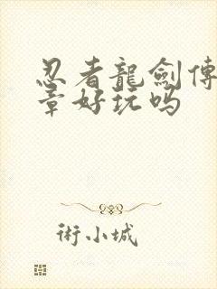 忍者龙剑传黑之章好玩吗