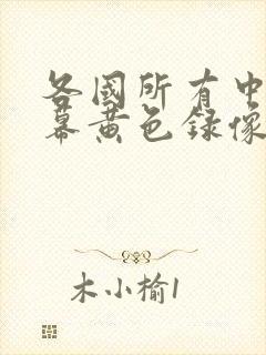 各国所有中文字幕黄色录像