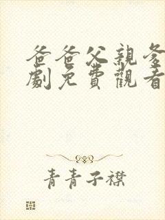 爸爸父亲爹电视剧免费观看全集完整版