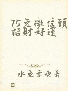 75兔微信头像招财好运