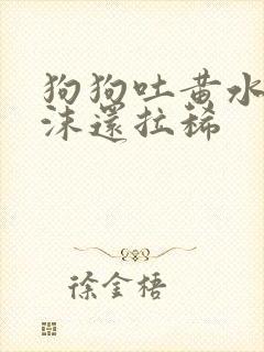 狗狗吐黄水带泡沫还拉稀