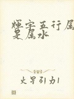 辉字五行属火还是属水