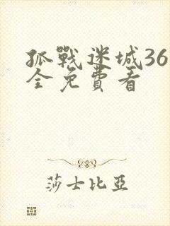 孤战迷城36集全免费看