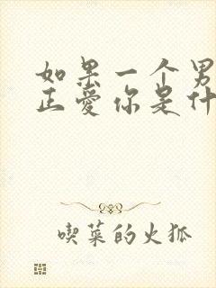 如果一个男人真正爱你是什么表现