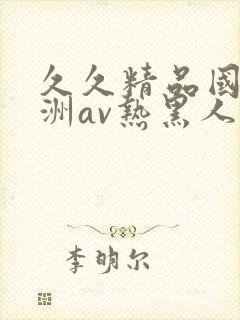 久久精品国产亚洲av热黑人