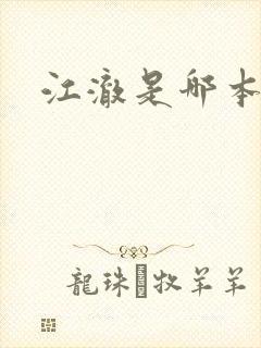 江澈是哪本小说