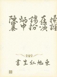 陈炳锡在扫毒风暴中扮演谁