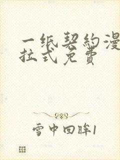 一纸契约漫画下拉式免费