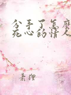 分手了怎么挽回死心的情人