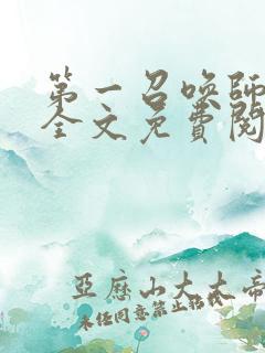 第一召唤师小说全文免费阅读