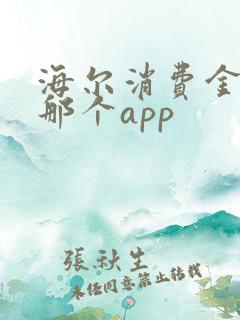 海尔消费金融是那个app