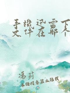 手机迅雷下载的文件在哪个文件夹