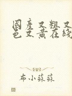 国产又粗又猛又色又黄在线