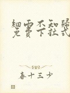 细雨不知归漫画免费下拉式