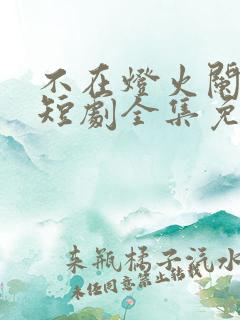 不在灯火阑珊处短剧全集免费
