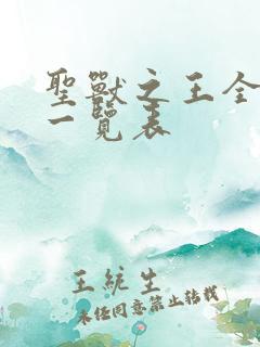 圣兽之王全角色一览表