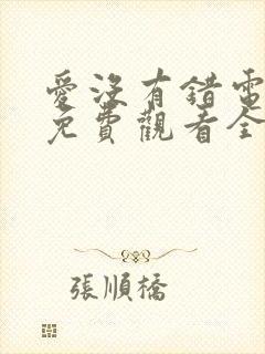 爱没有错电视剧免费观看全集