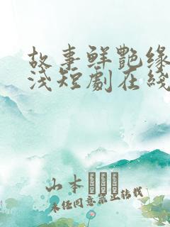 故事鲜艳缘分太浅短剧在线观看