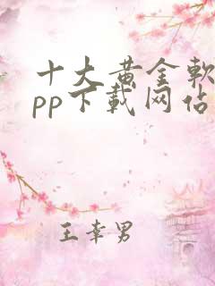 十大黄金软件app下载网站