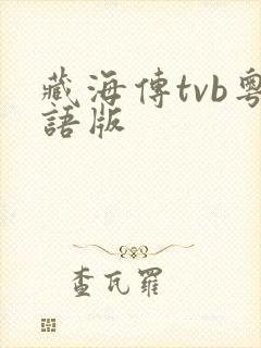 藏海传tvb粤语版