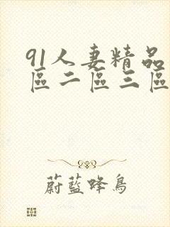 91人妻精品一区二区三区不