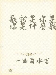 歌词是你是你是你是什么歌