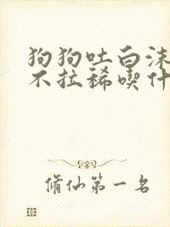 狗狗吐白沫黏液不拉稀吃什么药好