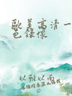 欧美高清一级黄色录像