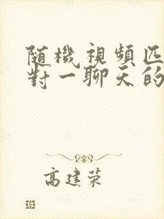 随机视频匹配一对一聊天的软件