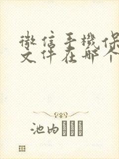 微信手机保存的文件在哪个文件夹