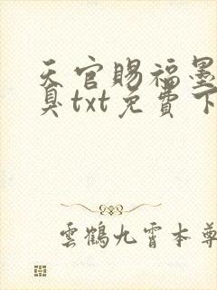 天官赐福墨香铜臭txt免费下载