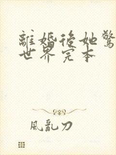 离婚后她惊艳了世界完本