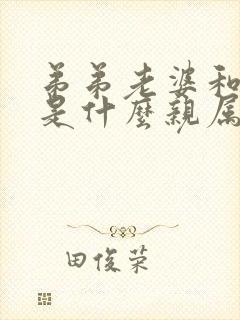 弟弟老婆和姐姐是什么亲属关系