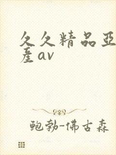 久久精品亚洲国产av