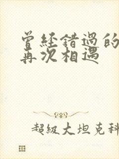 曾经错过的人又再次相遇