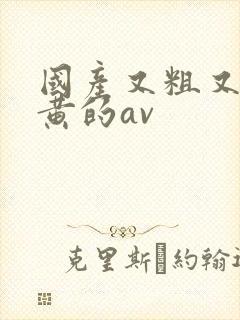 国产又粗又猛又黄的av