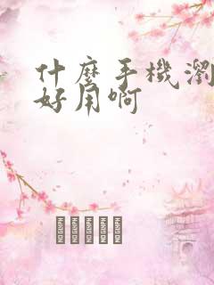 什么手机浏览器好用啊