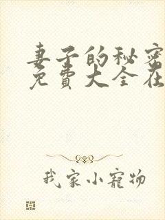 妻子的秘密小说免费大全在线阅读