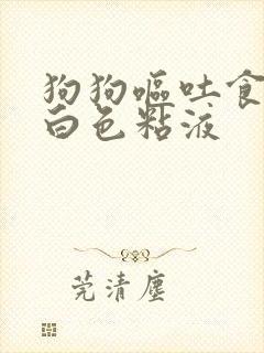 狗狗呕吐食物和白色粘液