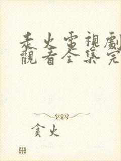 走火电视剧免费观看全集完整版