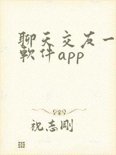 聊天交友一对一软件app