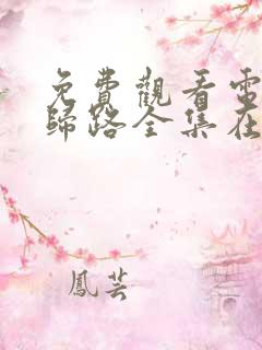 免费观看电视剧归路全集在线播放