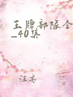 王牌部队全集1_40集