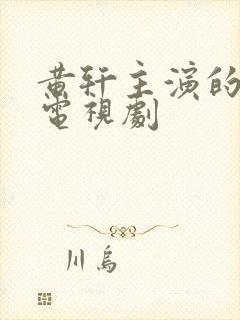 黄轩主演的全部电视剧