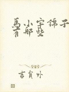 马小宇锦子短剧有哪些