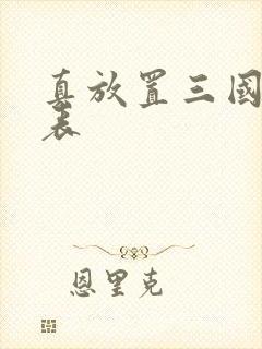 真放置三国开服表