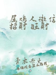 属鸡人微信头像招财 旺财